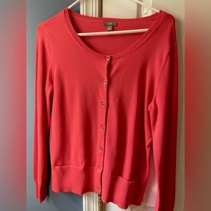 J. Jill Coral Cardigan Small